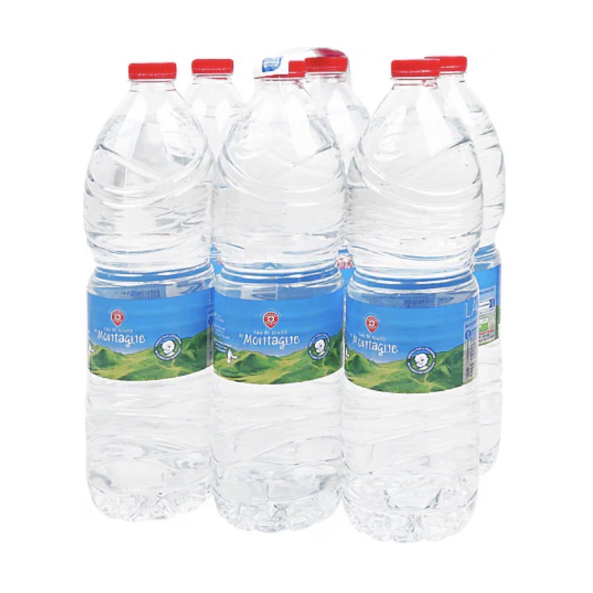 Pack de 6 bouteilles d'eau de source de montagne de 1,5 L